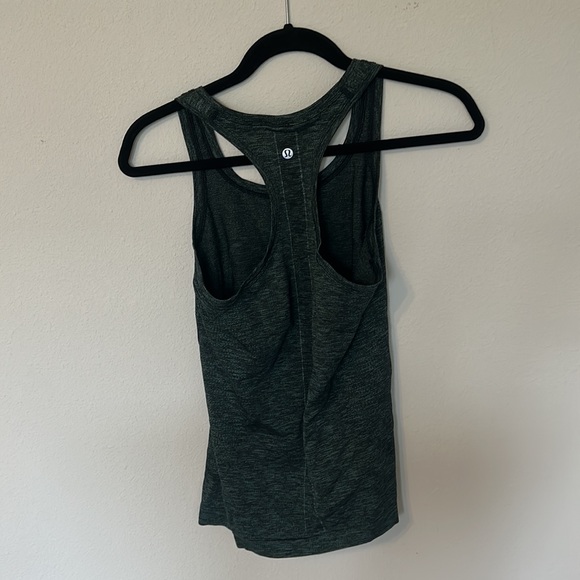 Lululemon swiftly racer back tank top size 6 dark green heathered - Picture 2 of 3
